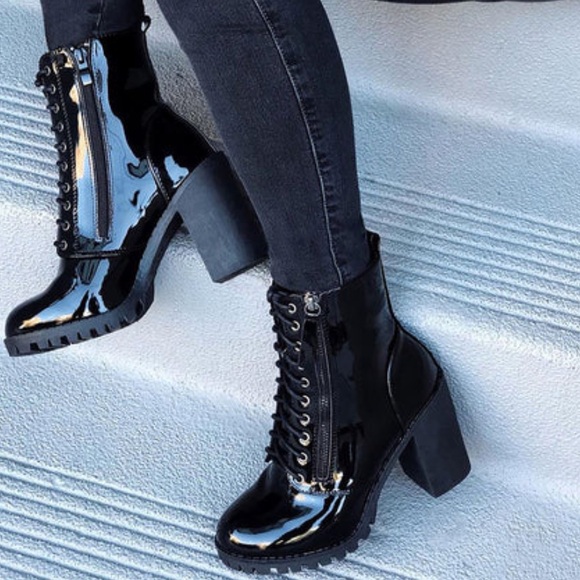 Shoes - Platform Lace Up Bootie